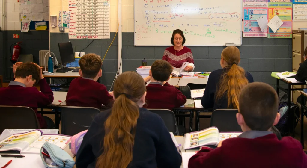 Students participating in an Irish language class - St.Louis Community School